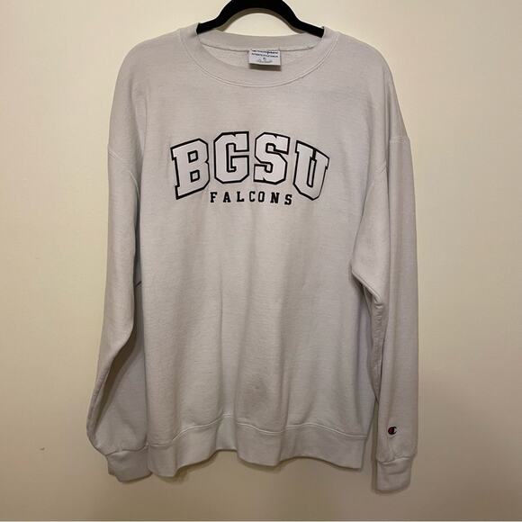 Y2K Vintage Champions XL BGSU Falcons Basketball collegaite cream white brown - Picture 1 of 7